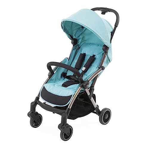 Chicco Cheerio Passeggino Leggero e Compatto da 0 mesi a 15kg (Portata Max 18kg), Passeggino Pieghevole, Posizione Nanna, Chiusura Automatica in 1 Gesto, Capotte Parasole e Parapioggia, Azzurro : Prima infanzia