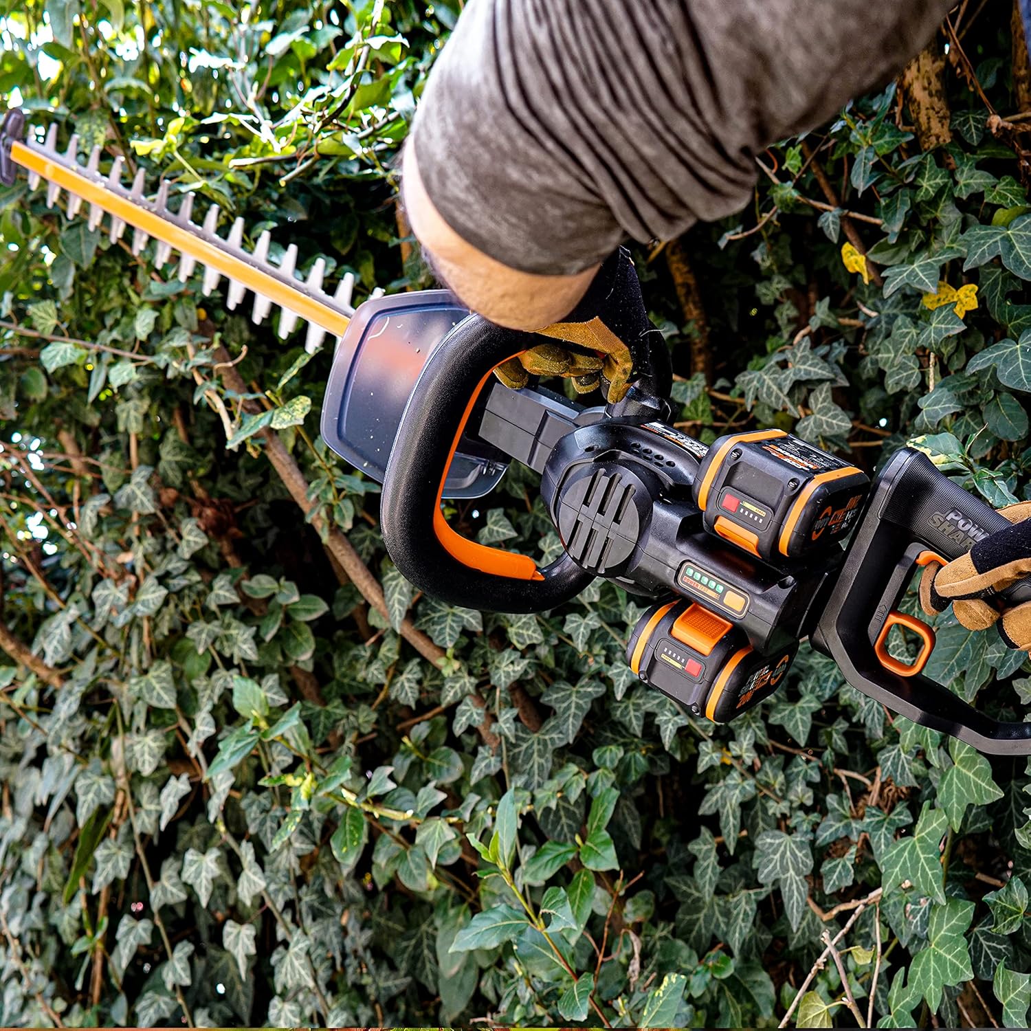 WORX WG286E.9 Nitro Tagliasiepi a batteria professionale 40V – taglio preciso anche ad angoli difficili – potente motore brushless – lunghezza di taglio 58cm – distanza tra i denti 27mm – senza batteria e caricabatterie