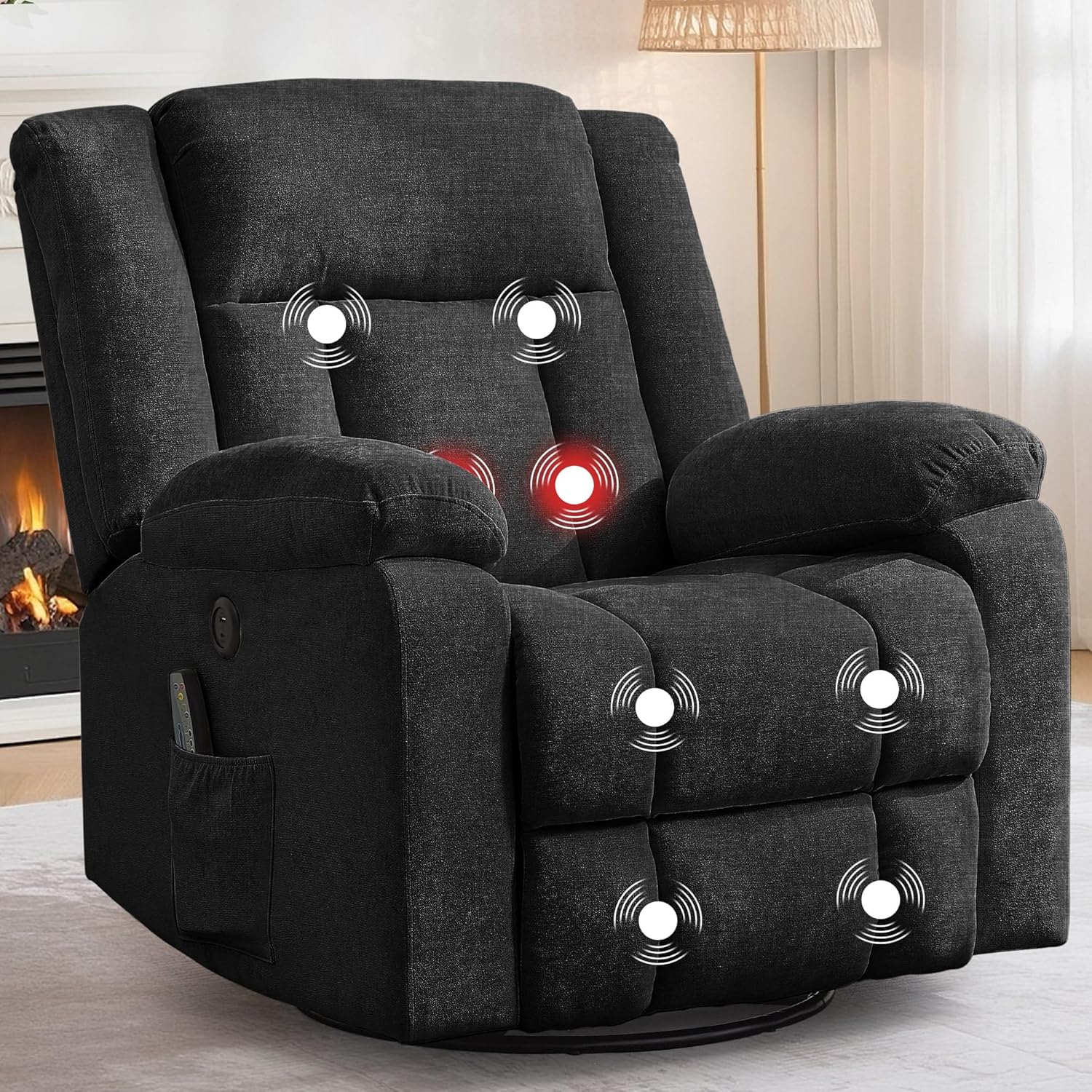 Rocker Recliner Glider Recliner Chairs for Adults 360° Swivel Rocking Chair
