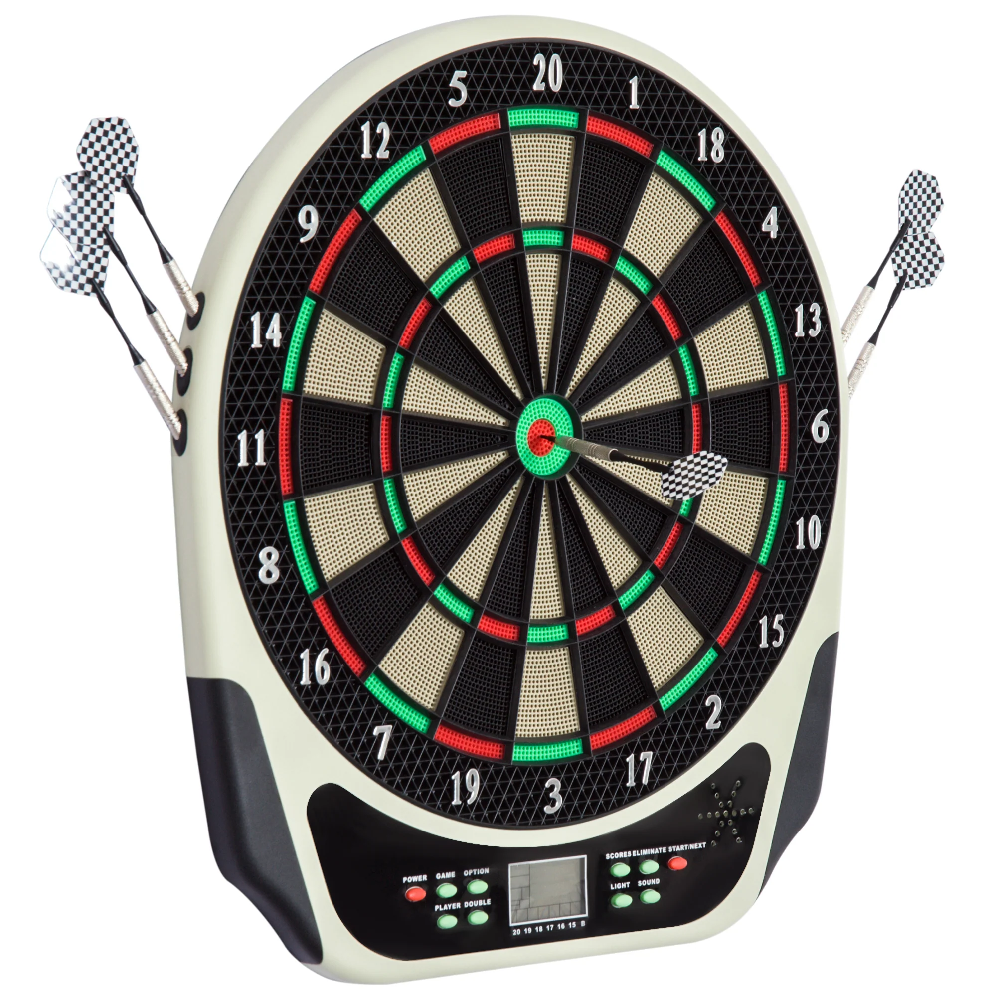HOMCOM Elektronische Dartscheibe 18 Spiele 8 Spieler LCD Display