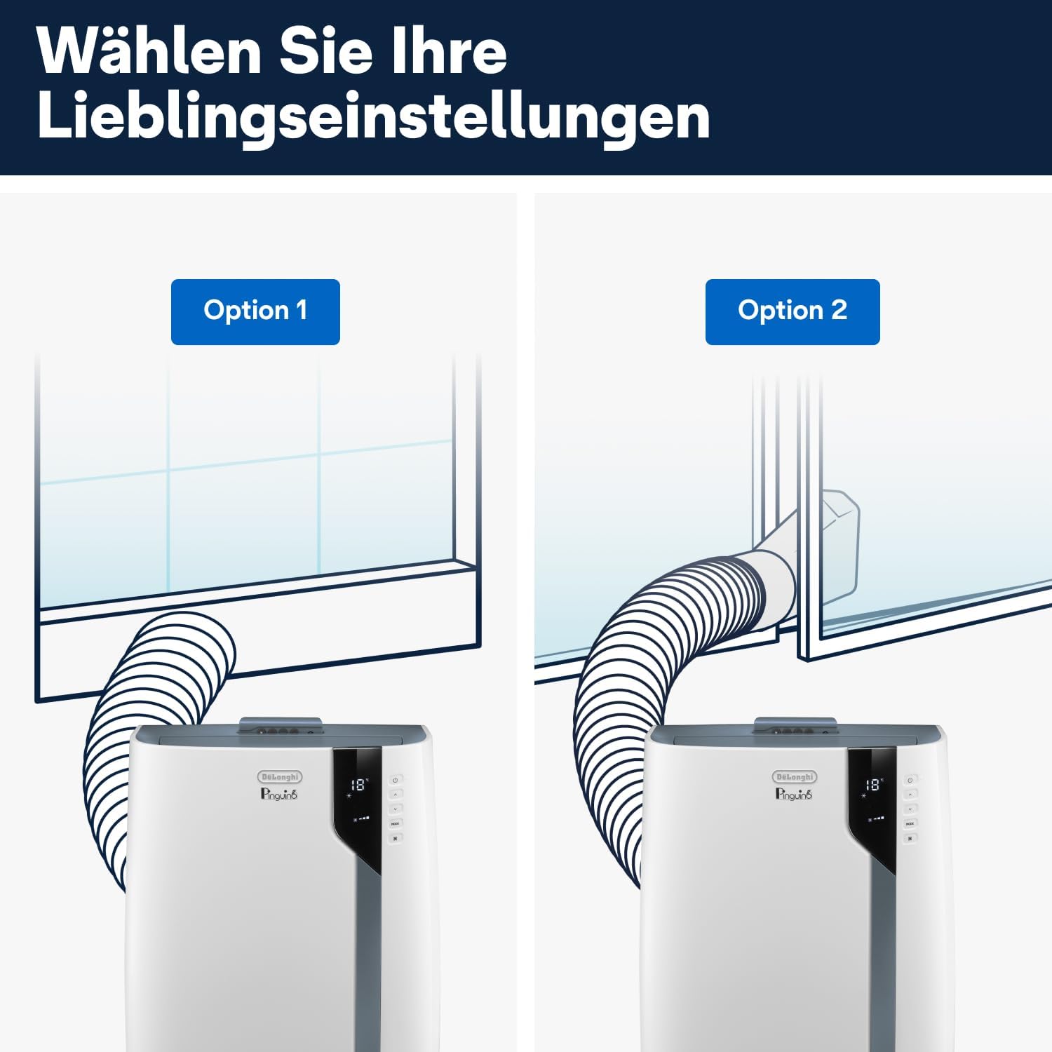 De'Longhi Pinguino PAC EL112 CST WiFi, Mobile Klimaanlage mit MyEcoRealFeel-Technologie für Räume bis zu 110 m³,11.000 BTU/h, 2,9 kW, 63 dB, Entfeuchtungsfunktion, A+, App- und Sprachsteuerung, Weiß