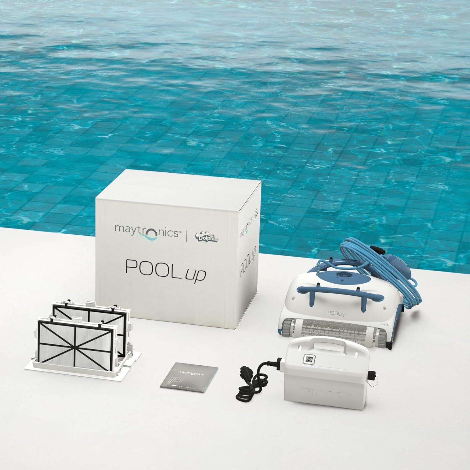 Dolphin Pool UP Robot Nettoyeur électrique avec Fil pour Piscines Hors-Sol jusqu'à 8 mètres de Longueur - Nettoyage des parois - Économie d'énergie