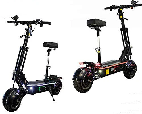 MAXX 60MPH Ultra nagy sebességű összecsukható elektromos roller felnőtteknek, 5000 W-os duplamotoros | 60 V/38,5 Ah akkumulátor | 83 mérföldes hatótáv | 30%-os emelkedő