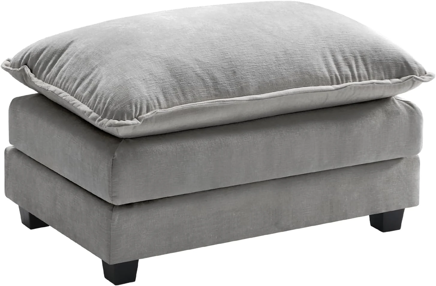 111.4 Inch L-Shaped Modern Sofa Modular Cloud Sofa Ottoman 4-Seater Chenille Deep Seat Sofa