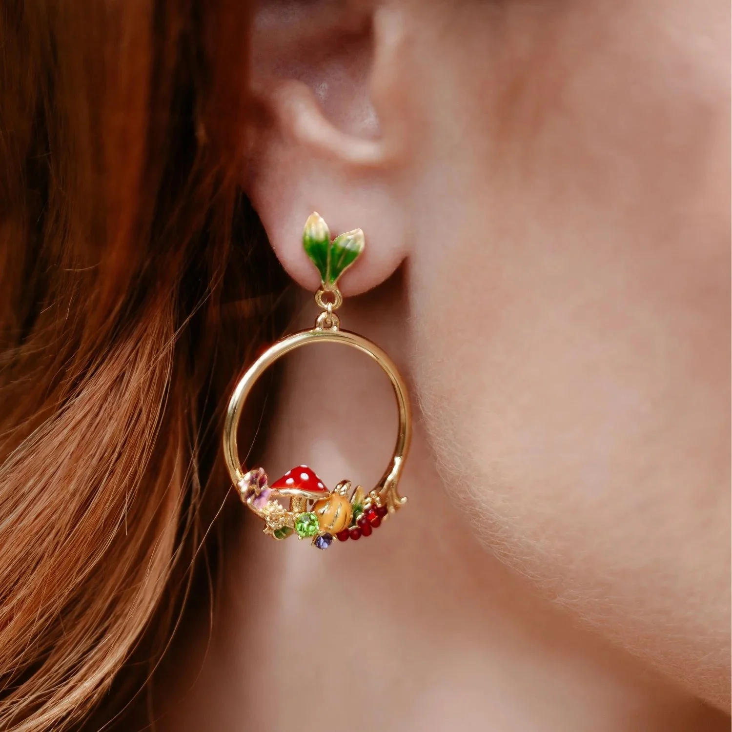Woodland Hoop Earrings