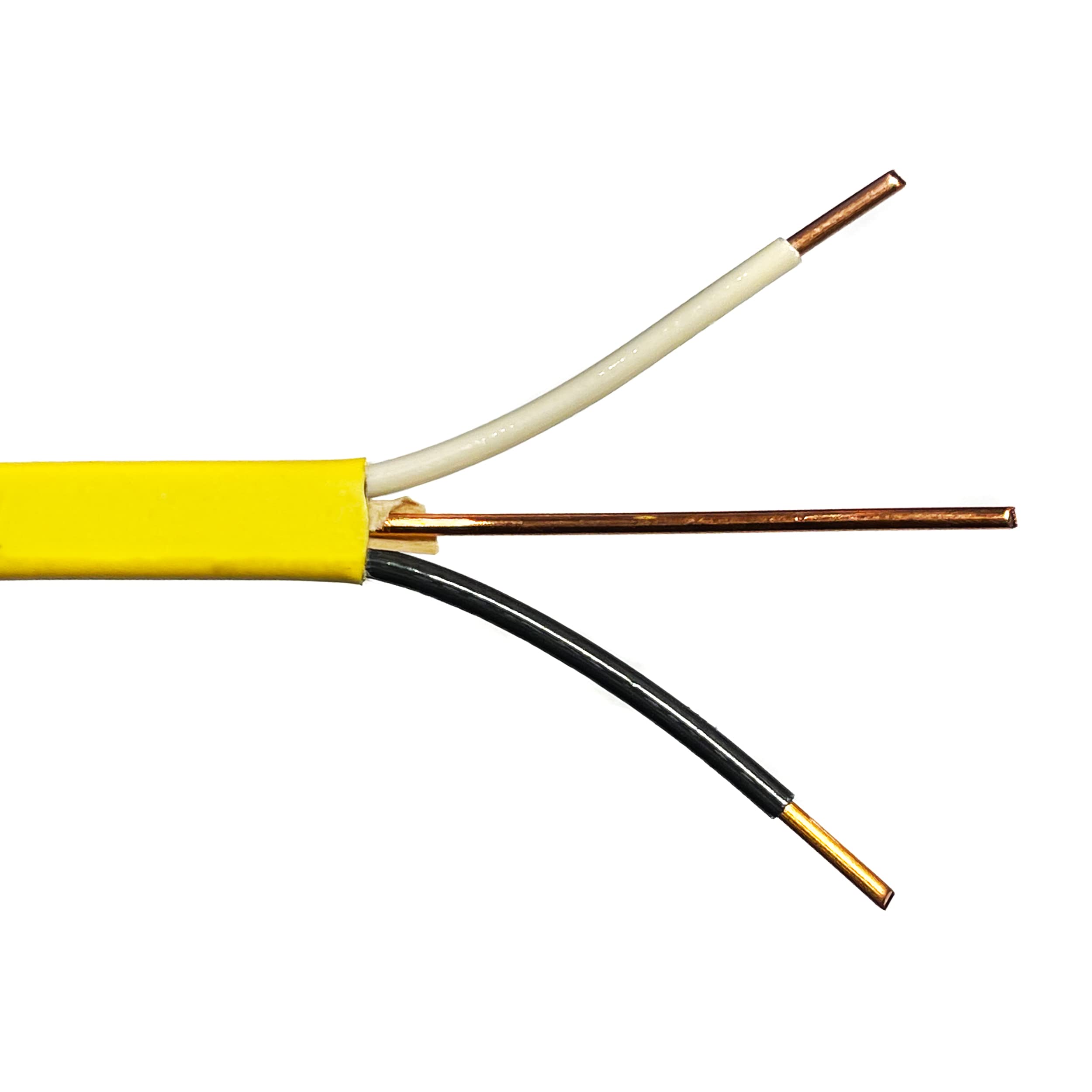 Unbranded* 250-Ft Roll 12-2 AWG NM-B Gauge Indoor Electrical Copper Wire Ground Cable, WHITE (/2)