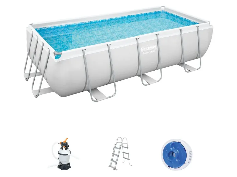 Power Steel™ Frame Pool Komplett-Set, eckig