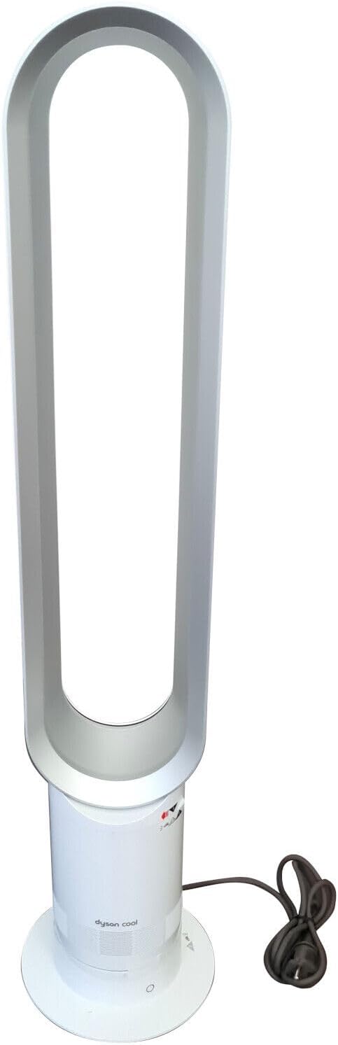 Dyson Cool AM07 Ventilator mit Fernbedienung 100cm, 9h Timer, Turmventilator leise weiß/silber, ENERGIESPAREND, Lüfter Standventilator Schlafzimmer, Lautstärke 48db, 10 Stufen
