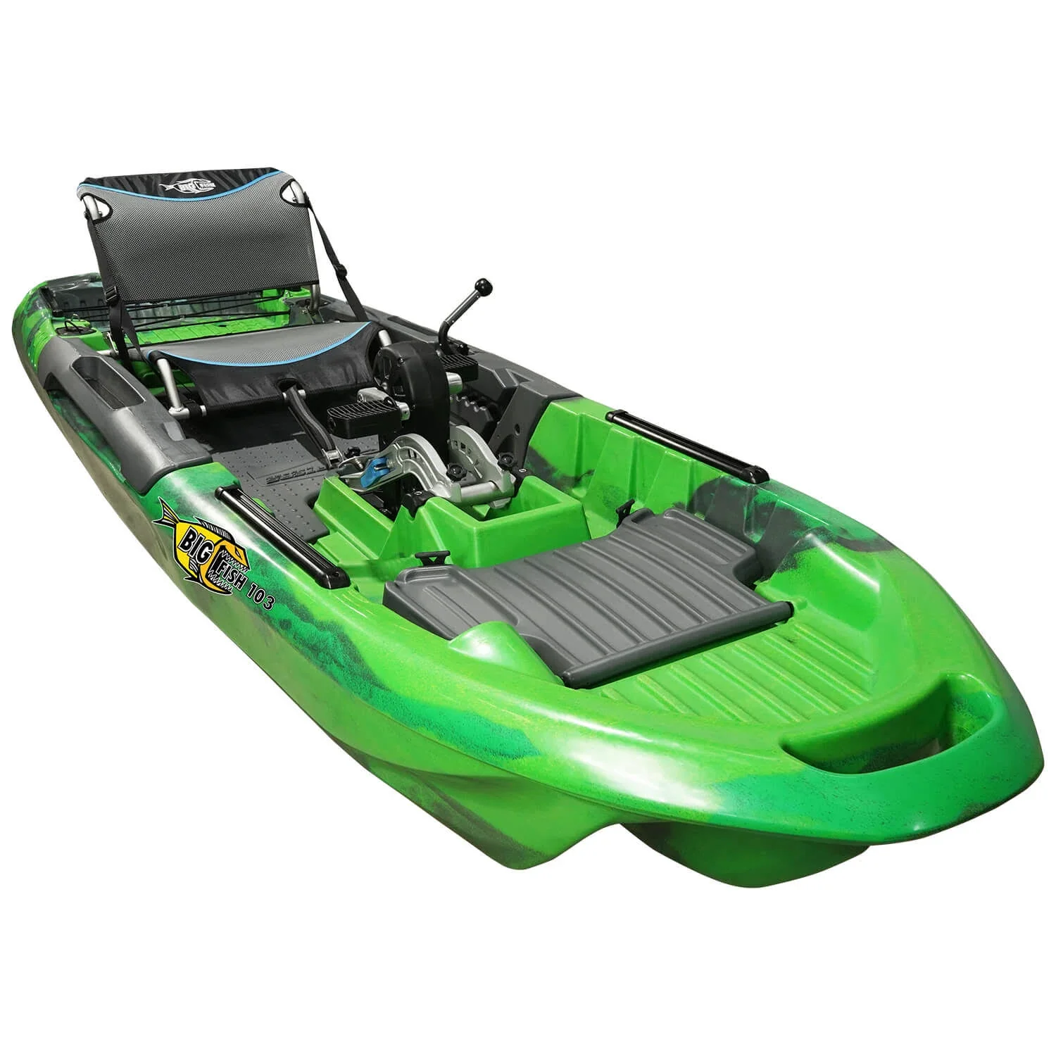 Caiac de pescuit cu pedale Big Fish 103 3 Waters 2025, caiac verde camouflage