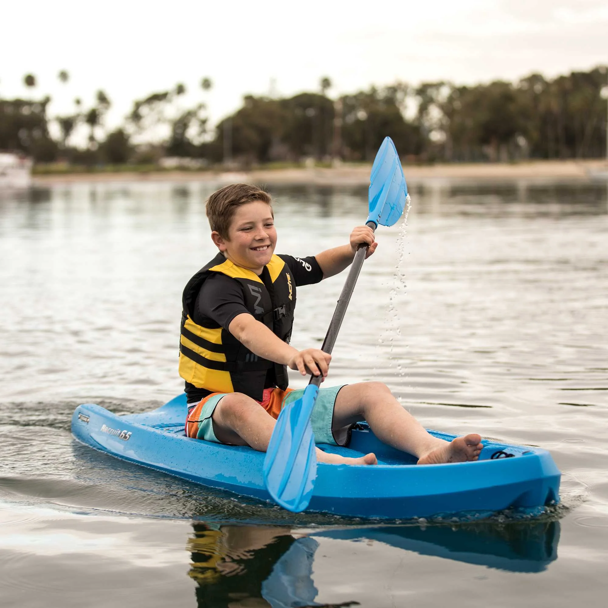 Lifetime Recruit 6.5 ft Youth Sit-on-Top Kayak, Lime Green (90765)
