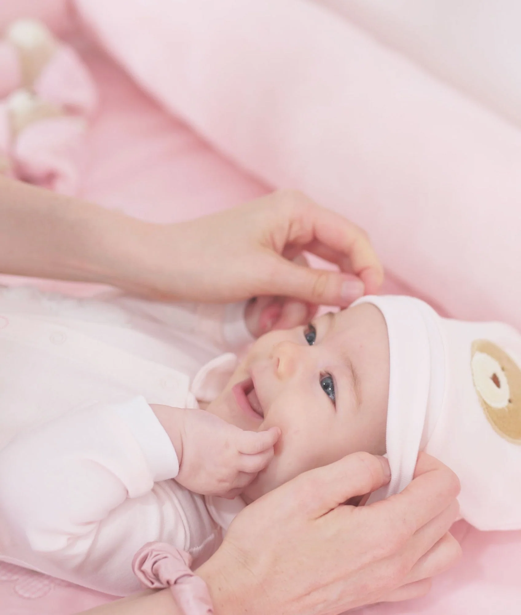 Baby Cotton Beanie | Pink