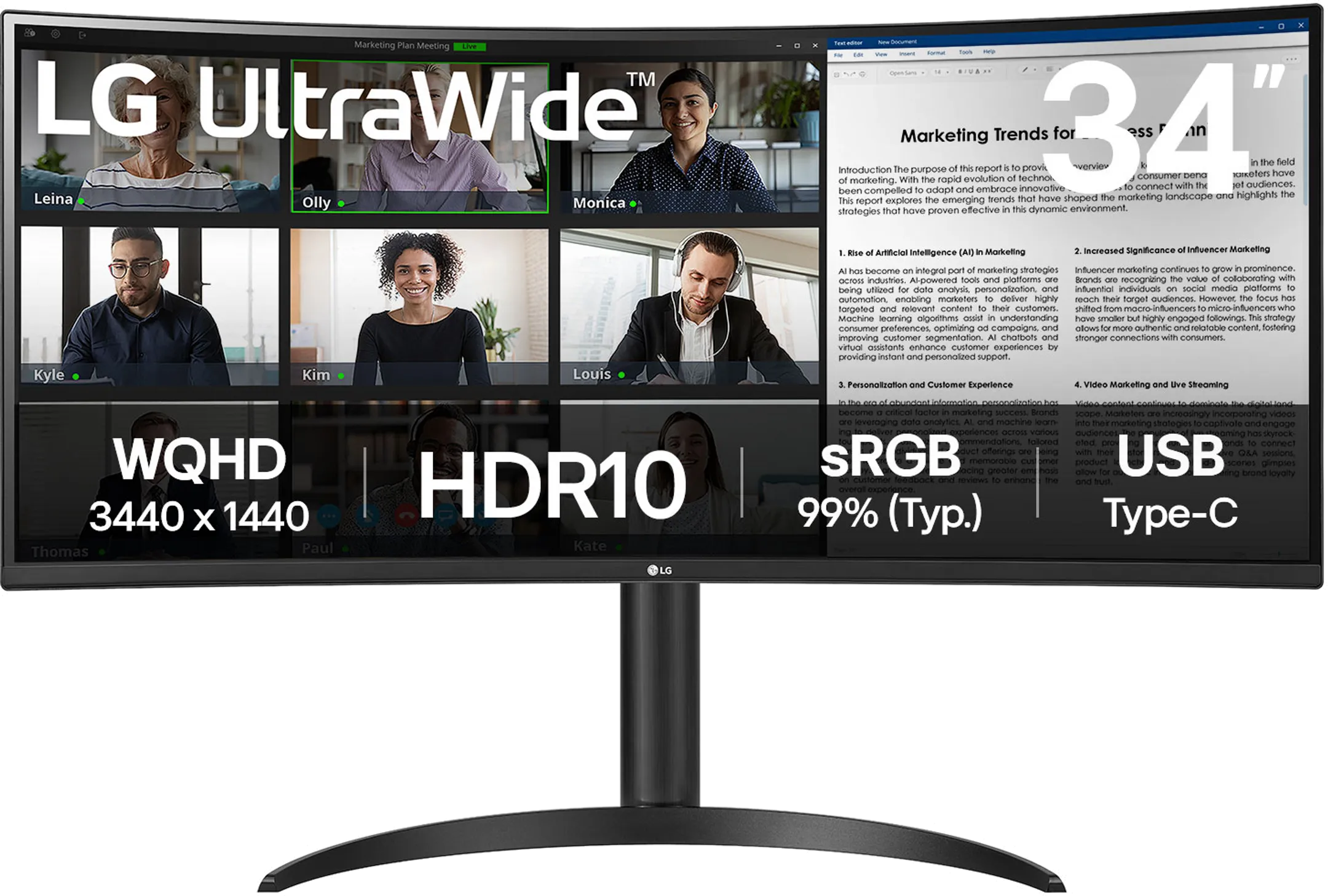 LG UltraWide 34WR55QK-B.AEU