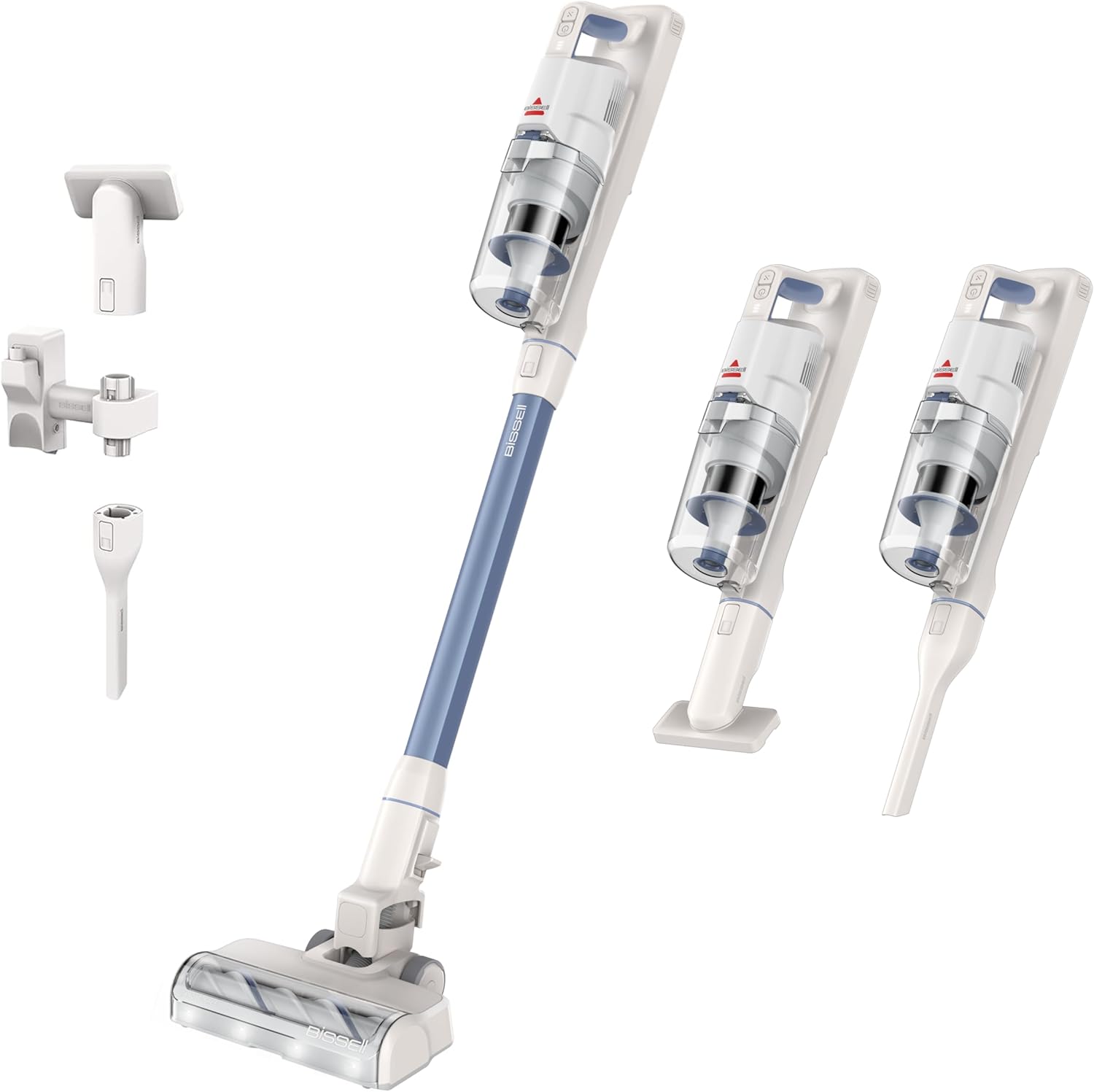 Bissell PowerClean 200W Self-Standing Cordless Vacuum w/Tangle Free Brush Roll, Removeable Battery, Wall Mount, Upholstery Tool & Bright Headlights, 4173