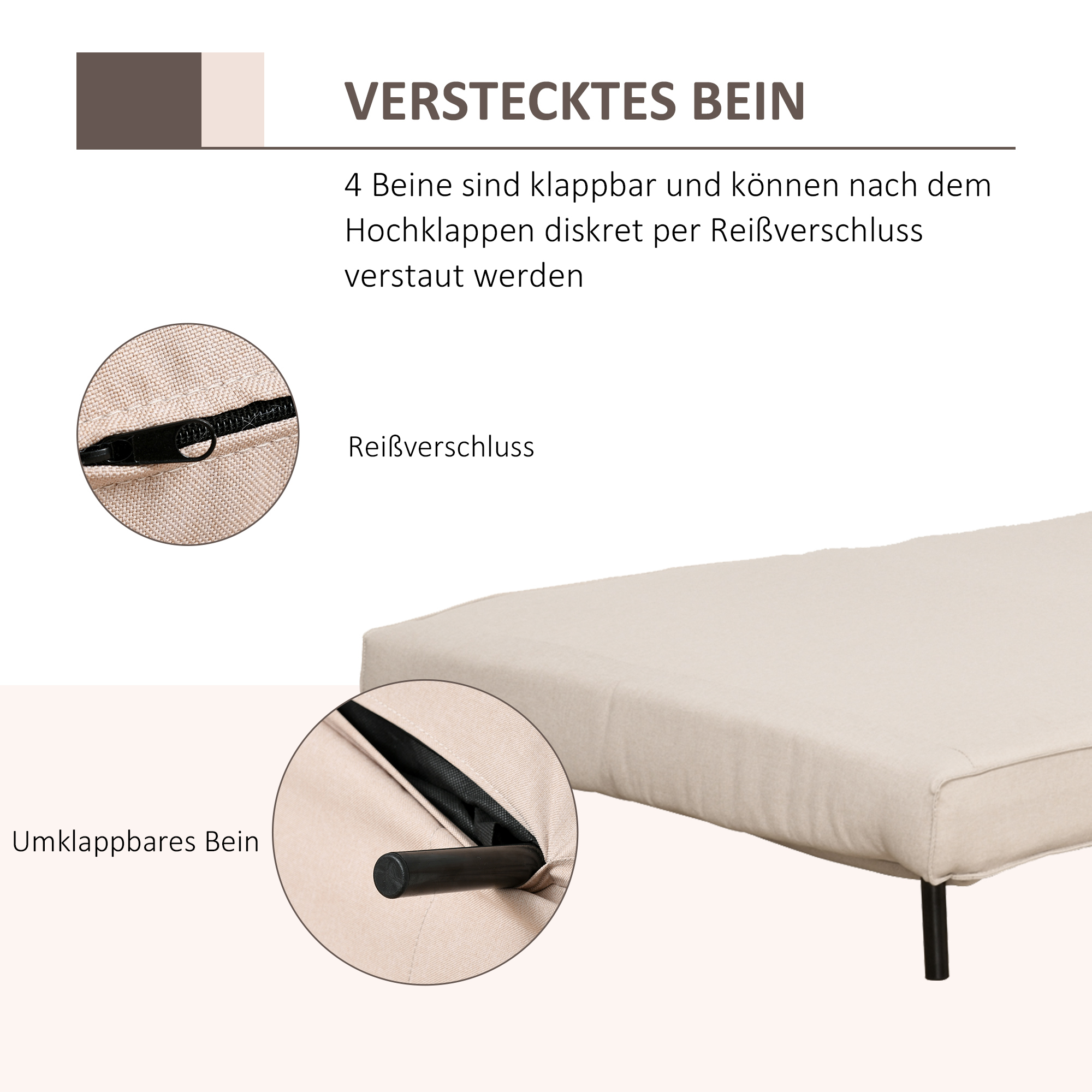 HOMCOM eenpersoonsslaapbank slaapbank