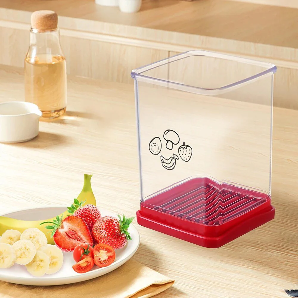 SpeedySlice | Geniet van gemakkelijk, snel en rommelvrij fruit snijden met de duwplaat innovatie!