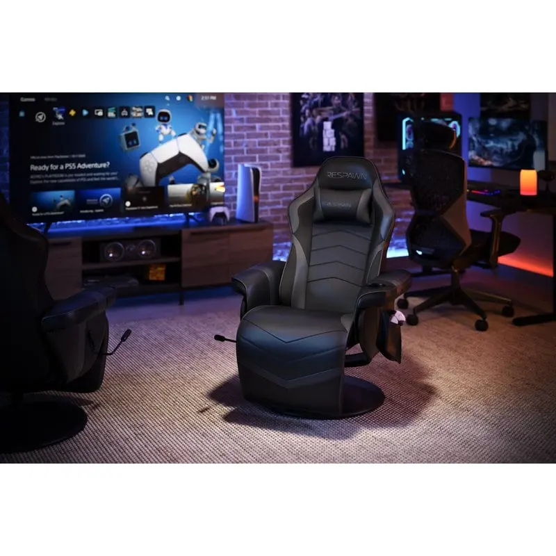 Gaming Recliner - Reclining Gaming Chair with Footrest
