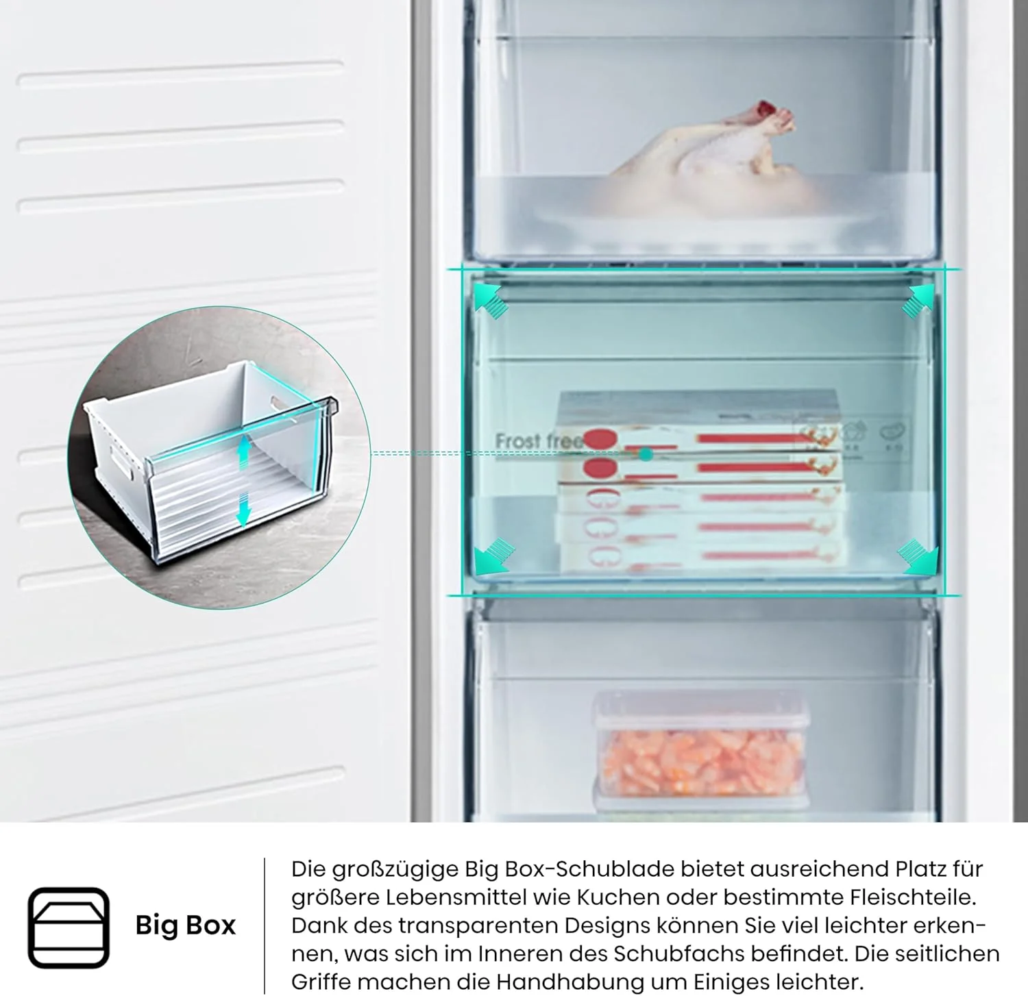 Hisense FV191N4AW2 Congelatore verticale/ Total No Frost/ Super Freeze/ Allarme porta/ Multiflow 360°/ BigBox/ 143,4 cm/ Congelatore 147 l/ 41 dB/ 205 kWh/Bianco