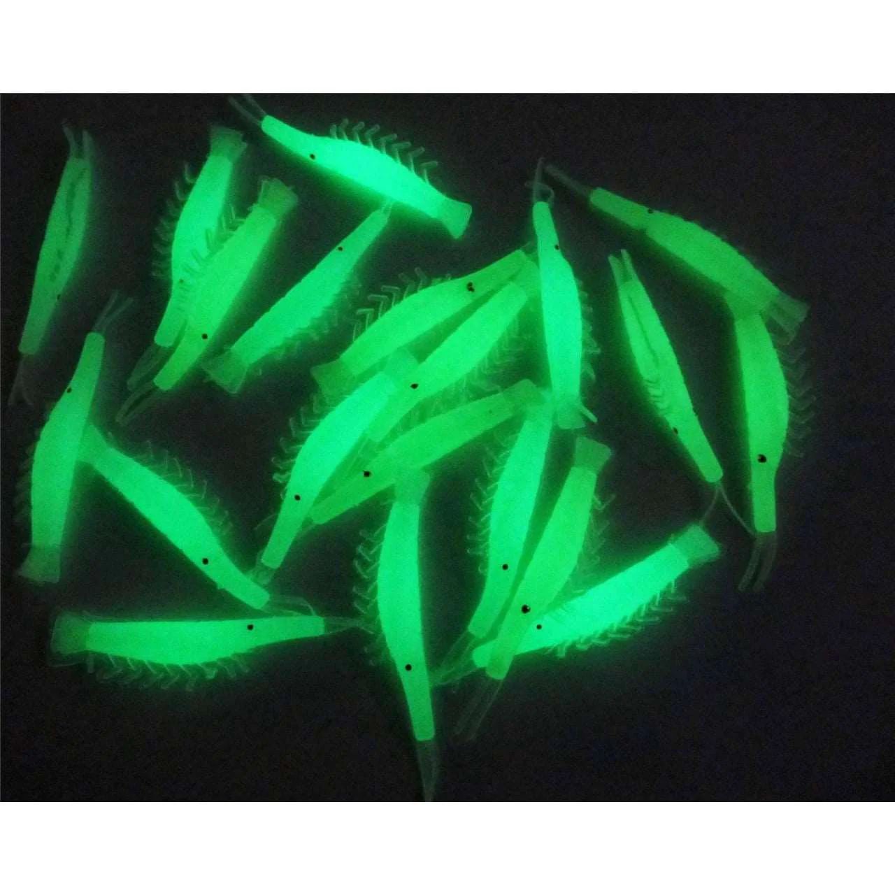 20 x Soft Plastic Lumo Prawn Shrimp Yabbie Lure 65mm Fishing Tackle B