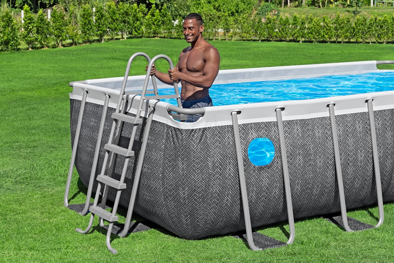 Bestway Juego de Piscina Rectangular Splashview de 16' x 8' x 48
