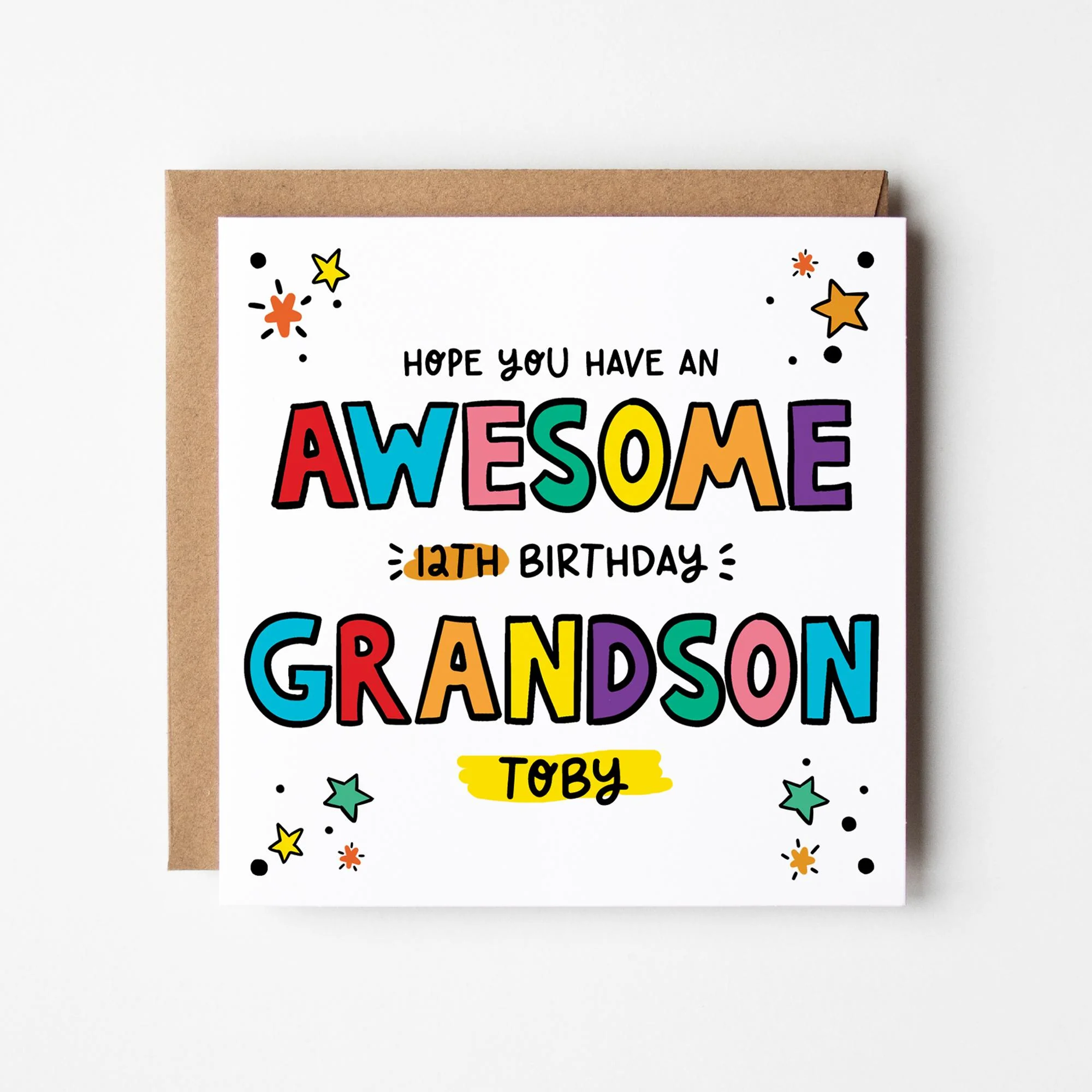 Awesome Grandson Birthday Card a?�� Birthday Number Card for Grandson a?�� Birthday Card For Grandson a?�� Birthday Card a?��