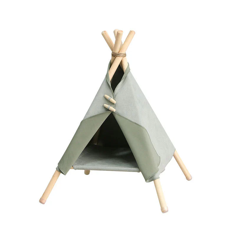 ZenNap – Elegante tenda in legno per gatti e cani di piccola taglia