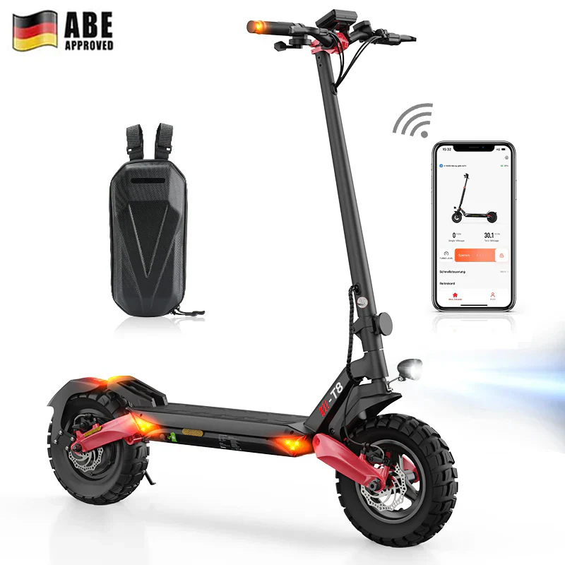 T8 Offroad elektromos roller úthasználati engedéllyel, 1200W motor, 100KM hatótáv (ABE, eKFV)