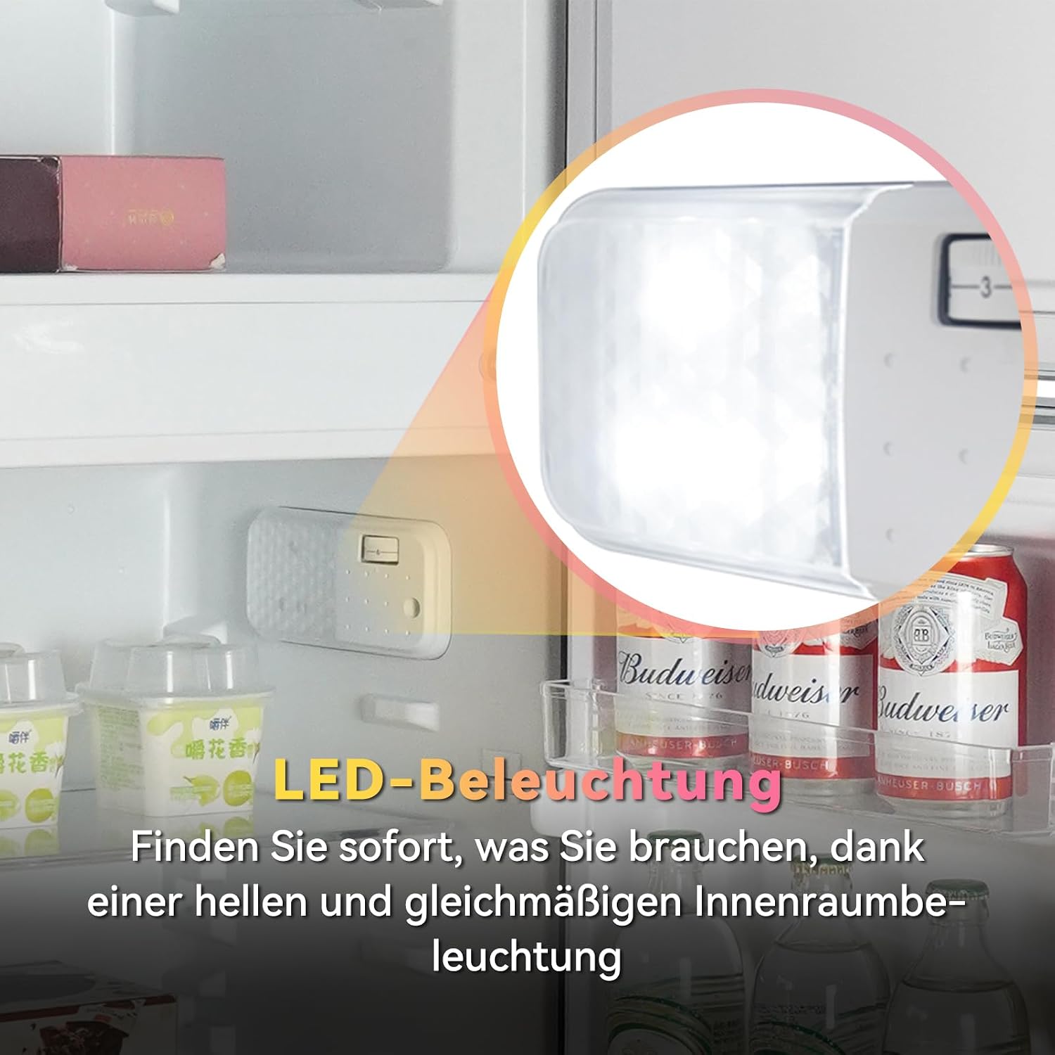 magictec Retro Kühlschrank mit Gefrierfach | 120L(88L/32L) | Low Frost | Kühl Gefrier Kombination | Vintage Design | LED Beleuchtung | Rot
