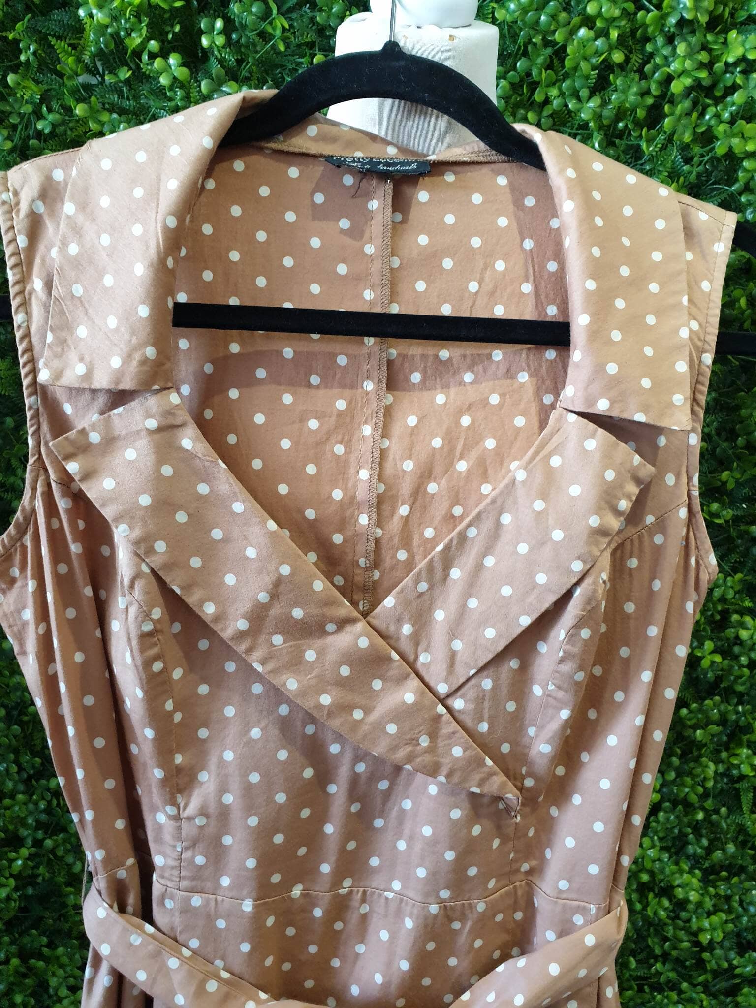 Nancy Mac 40s/50s Style Silk Cotton Gabrielle Polkadot Dress