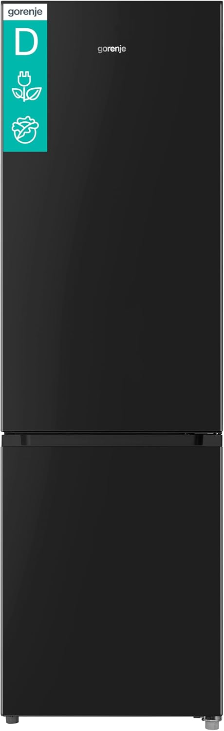 Gorenje RK418DPB4I Kühl-Gefrierkombination, 180cm Höhe, 268 Liter(197L plus 71L), CrispZone, Inverter-Kompressor, LED Licht, Türanschlag wechselbar, BxHxT: 55 × 180 × 55,8 cm, Schwarz
