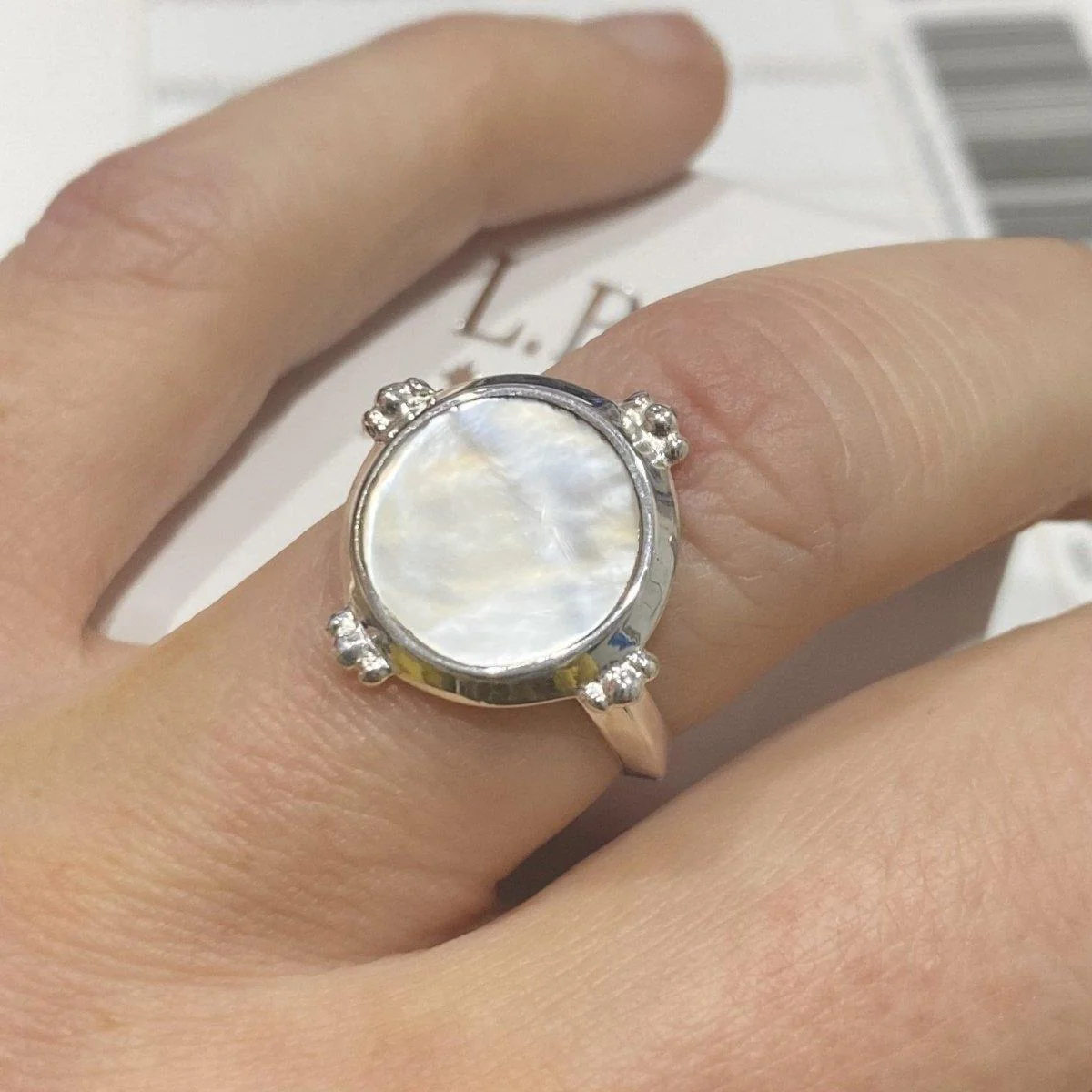 Laihas Enchanted Mother Of Pearl Ring- Sterling Silver