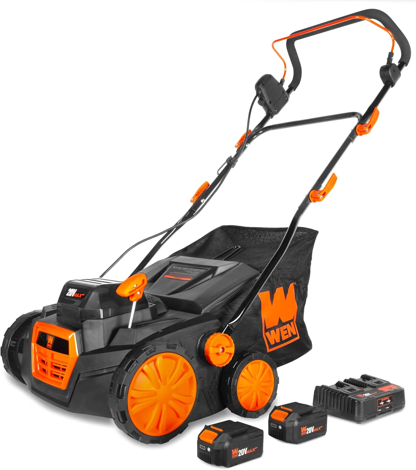 WEN DT1516 16-Inch 15-Amp 2-in-1 Electric Dethatcher and Scarifier with Collection Bag
