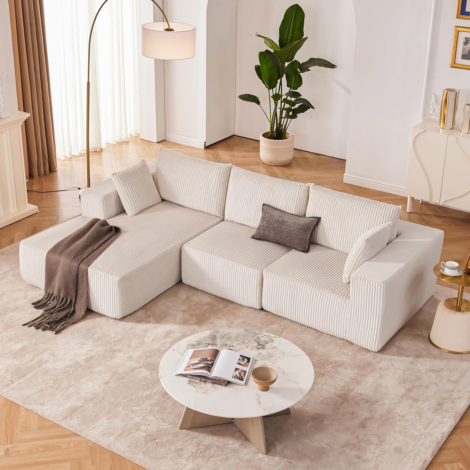 108 Modular Sectional Sofa Cloud Sectional Couch Modern Modular L-Shape Sofa Couch