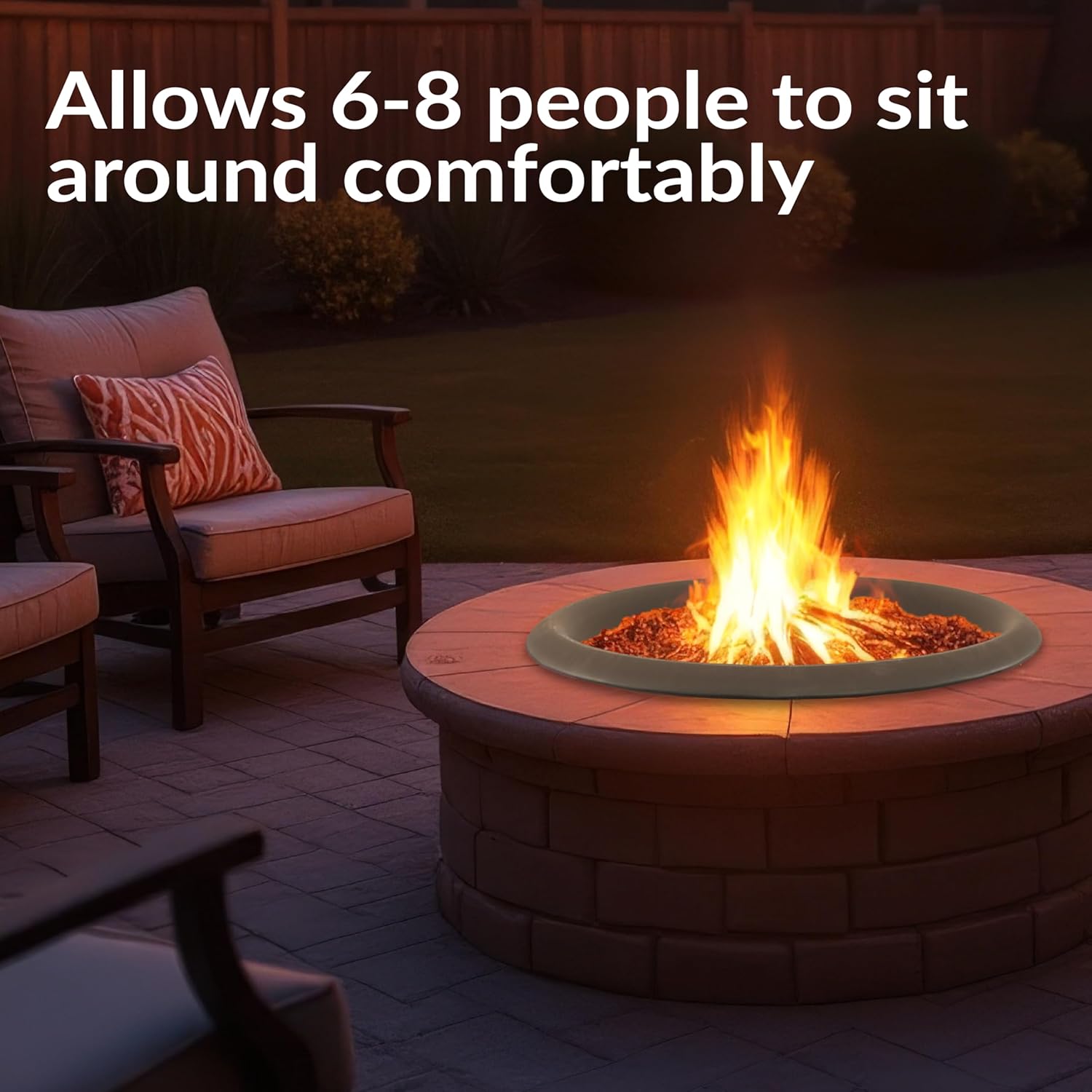 Sunnydaze 39-Inch Replacement Steel Fire Pit Bowl with Round Spark Screen - High-Temperature Painted Finish
