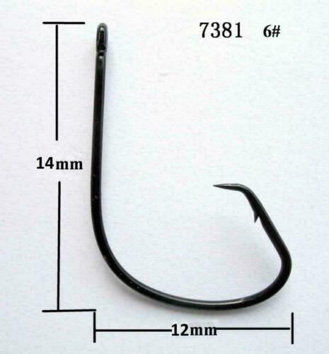 100XSize#6 Chemically Sharpened Sport Circle Hooks Fishing Tackle