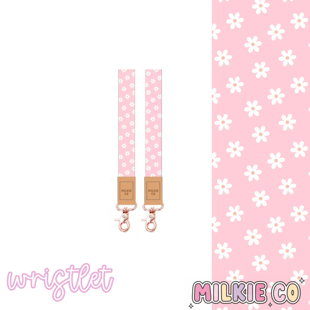 Pink Bloom Fabric Wristlet