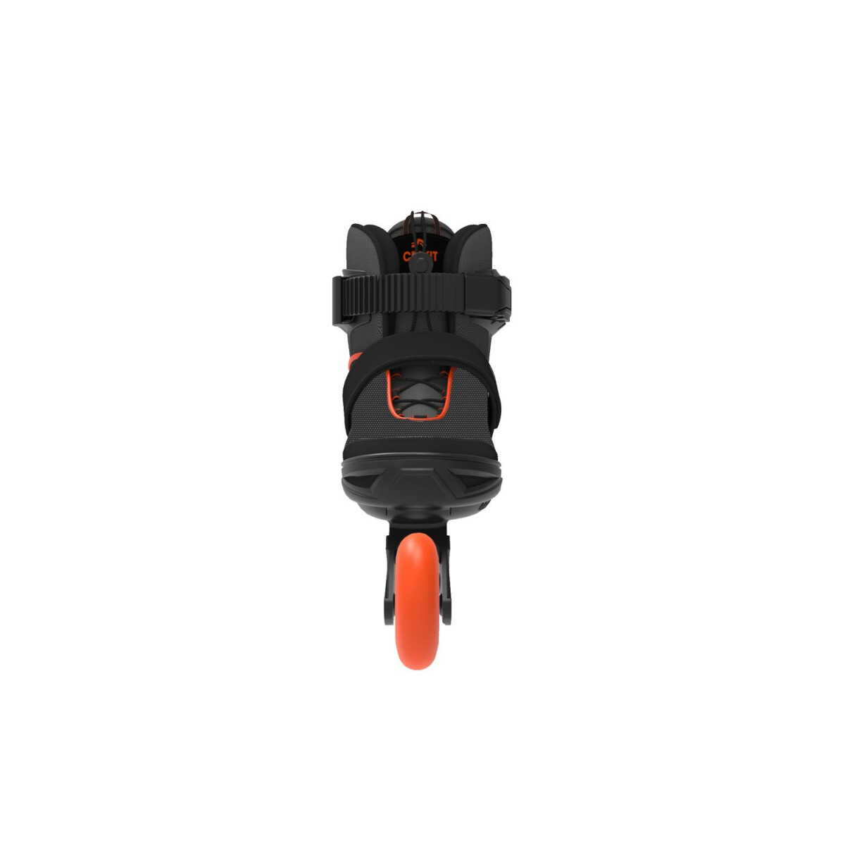 CRIVIT Jugend-Softboot-Inlineskates, größenverstellbar (schwarz/orange) - B-Ware neuwertig