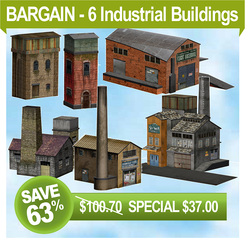 Industries structures industrial scale models for trains