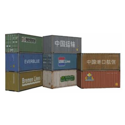 Shipping Containers (8 x 20ft with logos)
