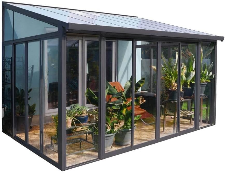 Palram Veranda San Remo - Giardino d'inverno, Grigio, 295 x 425 x 310 cm