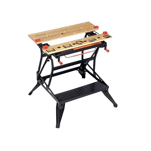BLACK DECKER, Workmate Banco da Lavoro, Pieghevole, Nero. WM825 XJ : Fai da te