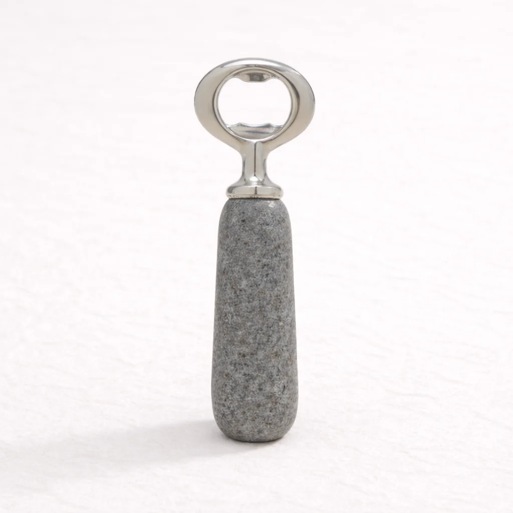 Stainless Steel & Stone Bottle Opener