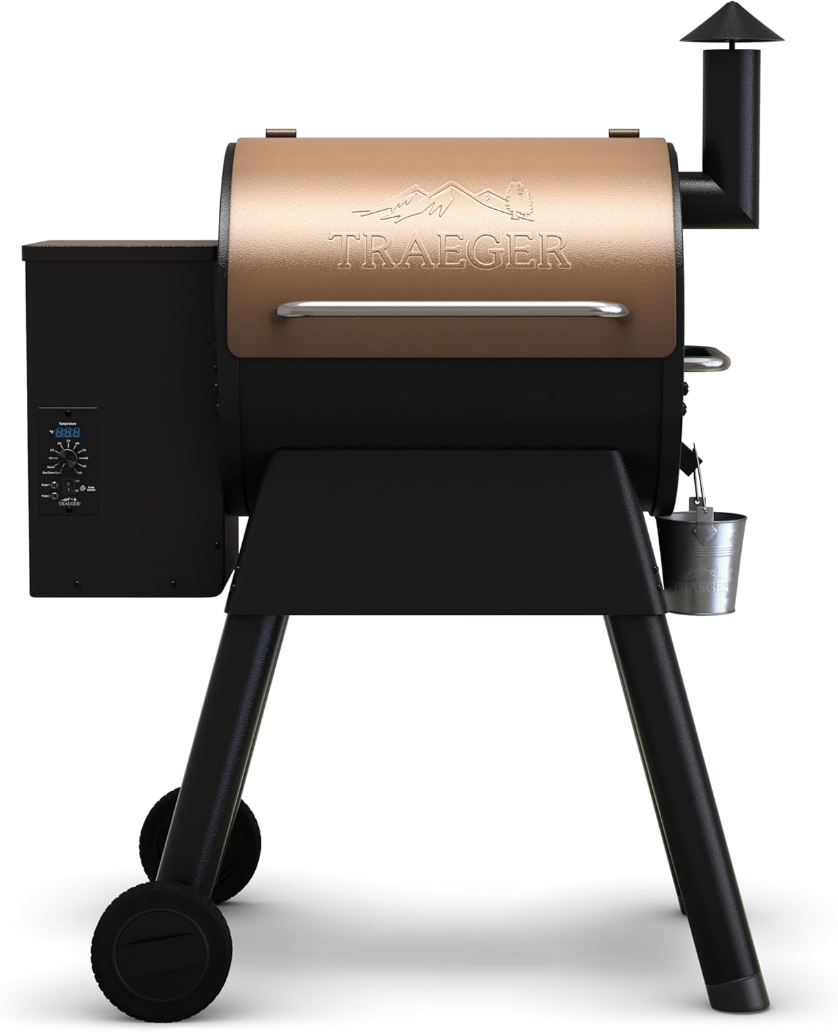Traeger Grills Pro 22 Wood Pellet Grill & Smoker  Electric Pellet Smoker Grill Combo  6-in-1 BBQ Versatility  572 sq. in. Grilling Capacity  Meat Probe  450 Degree Max Temperature  18LB Hopper  Bronze