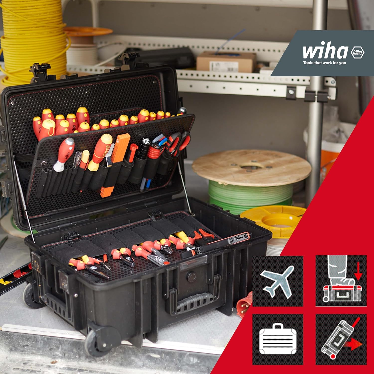 Wiha Set Attrezzi per Elettricista 115 pz Attrezzi Utensili Cacciavite Punte