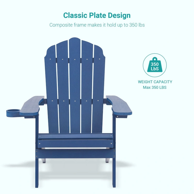 Bonosuki Set of 2 Folding Adirondack Chair Patio Fire Pit Chair