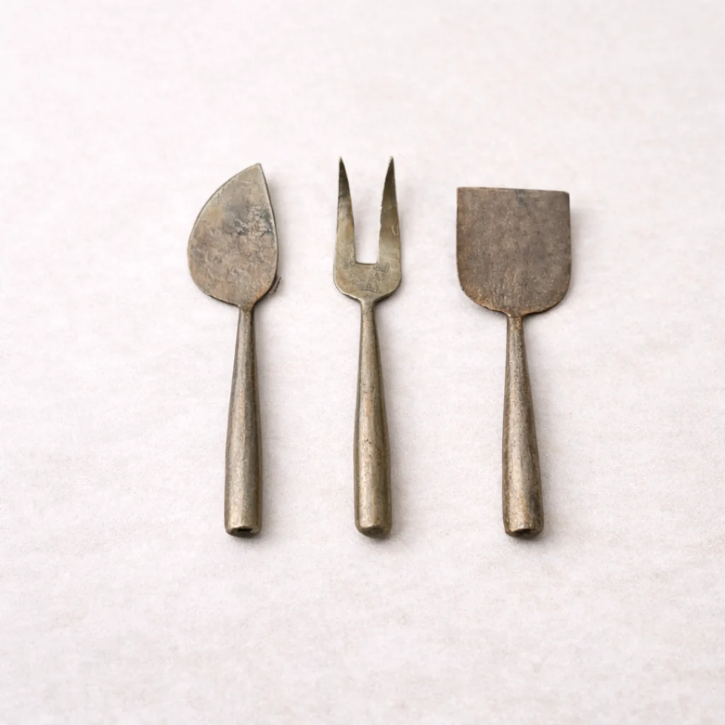 Hand-Forged Metal Cheese Servers Set of 3