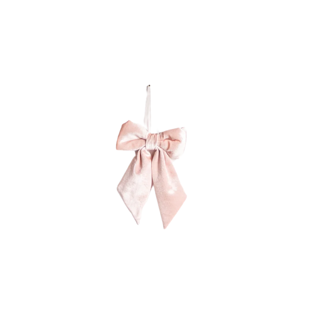 Light Pink Velvet Fabric Bows