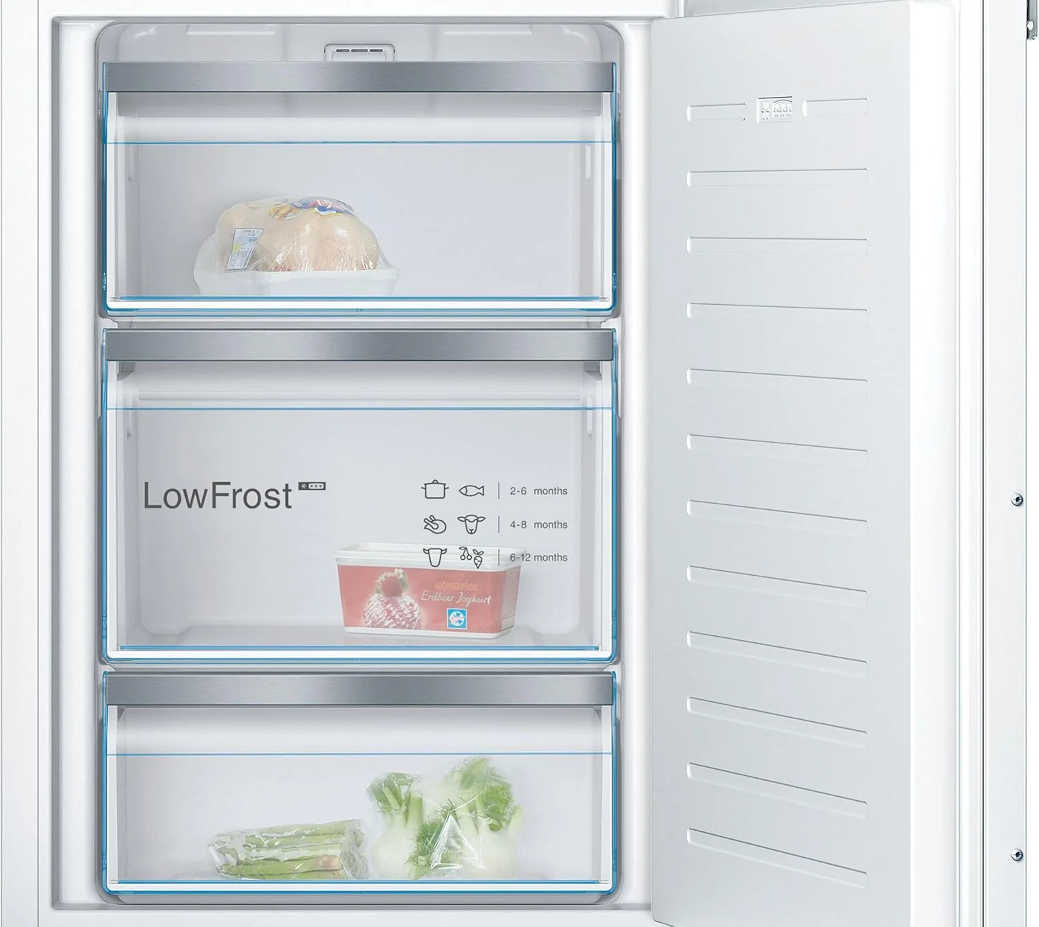 Bosch GIV11ADC0 Serie 6 Congelatore da incasso, 95 kWh, anno, 70 l, LowFrost, FreshSense, 72 x 56