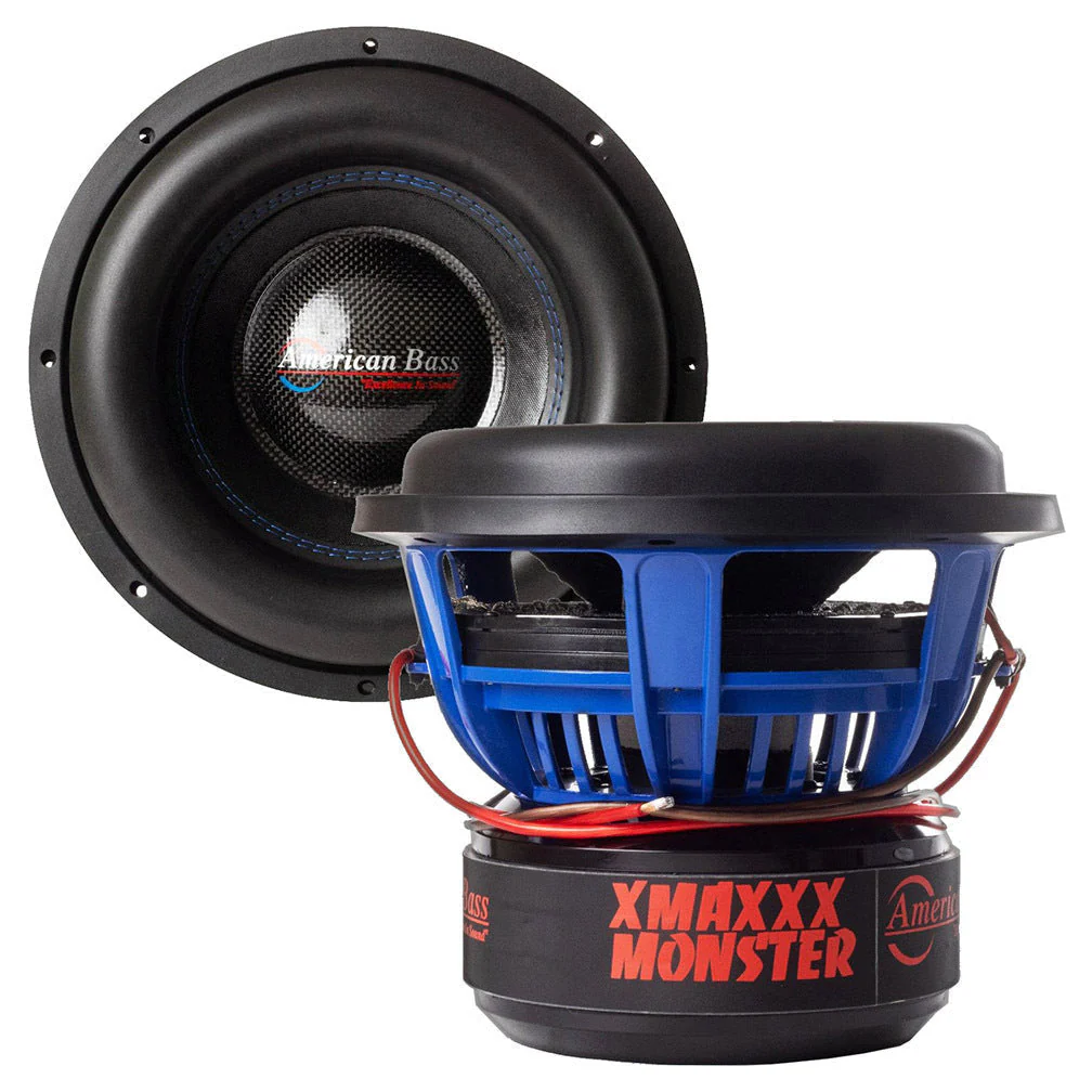 Difuzor American Bass de 12" cu woofer, 3500W RMS/7000W Max, bobine duble de 2 Ohm - 12XMAX