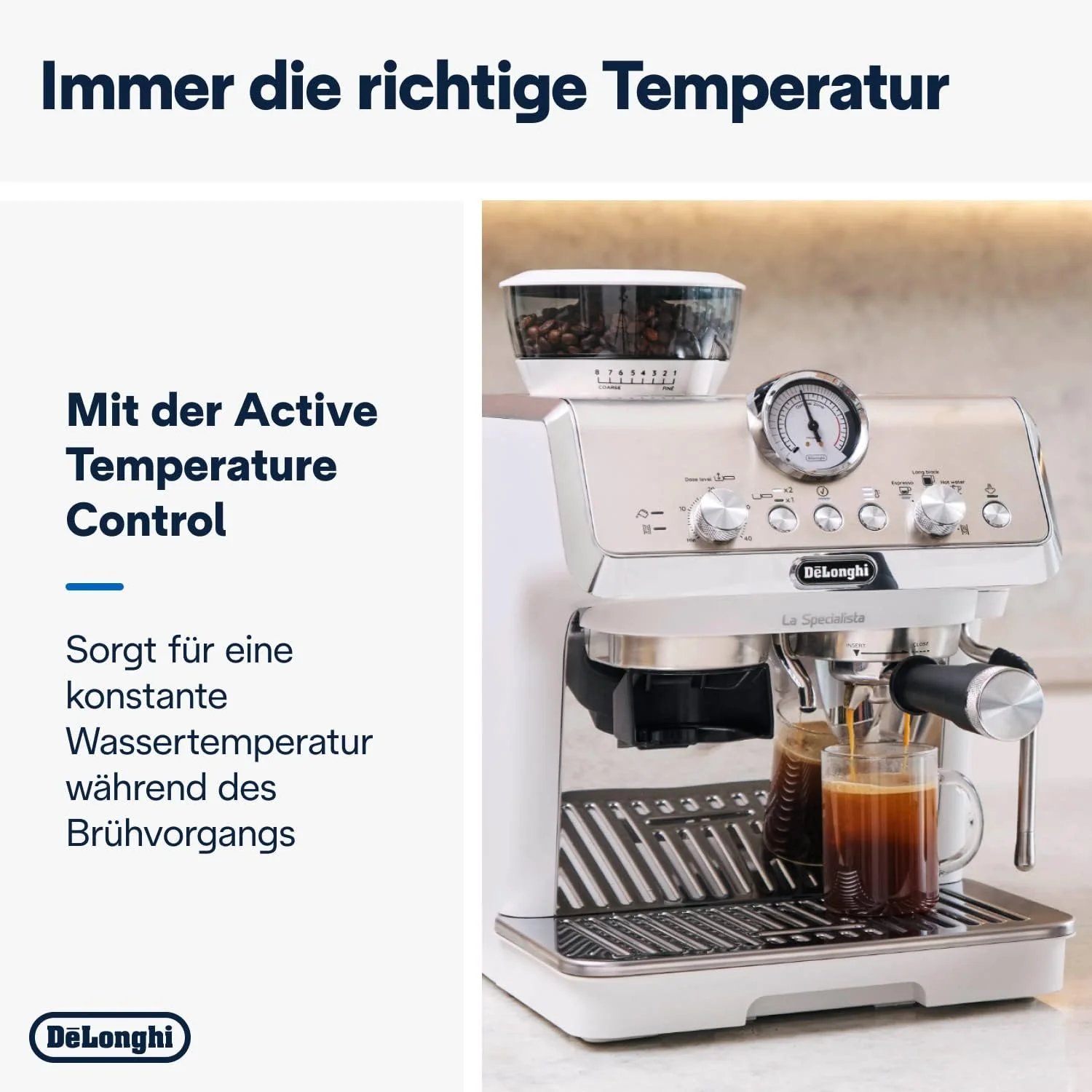 De'Longhi La Specialista Arte EC9155. MB Machine met zeven dragers, espressomachine met molen, 8 malingen, 15 bar, 3 temperaturen, melkopschuimmondstuk, 1300 W, tank van 1,5 l, roestvrij staal/zwart incl. barista-kit