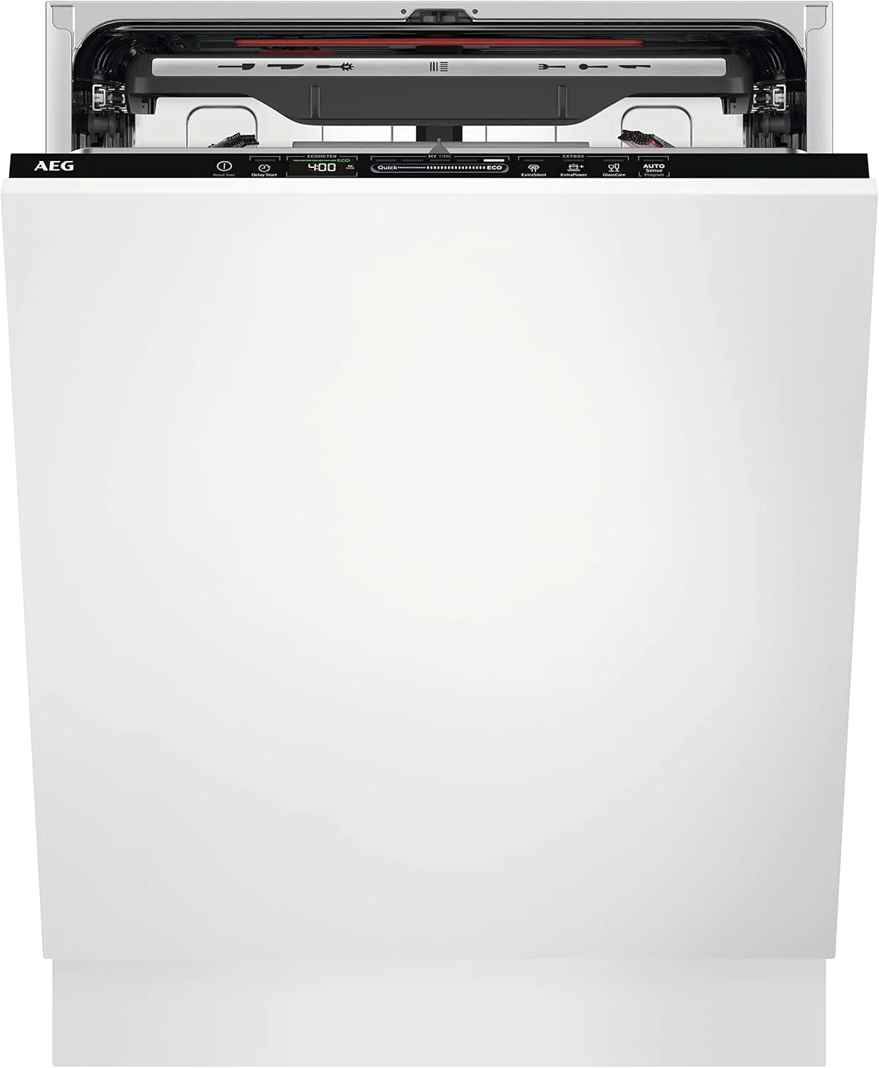 AEG FSB64907Z Integrated Dishwasher, 60 cm, 14 Place Settings, AirDry Drying, Satellite Sprinkler Arm, Glassware, 7 Programs, 3 Temperatures, 44 dB(A), 6000 Series, Class C